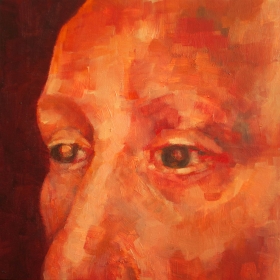 Self Portrait. Oil on canvas. 25 x 25 cm 2015
